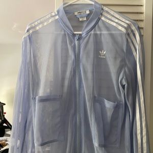 Blue Adidas sheer jacket
